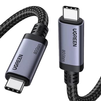 UGREEN Usb4 Gen4 240w USB-C to USB-C Cable (Black)