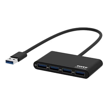 Port Usb3.0 to 4 X Usb3.0 5gbps 4 Port Hub - Black