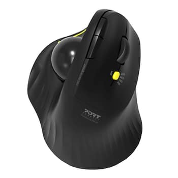 Port Connect Bluetooth + Wireless Rechargeable Ergonomic Trackball Mouse
