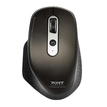 Port Connect Bluetooth Wireless and Rechargeable Executive Mouse - Black
