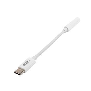 Gizzu USB Type-c to 3.5mm Aux Audio Adapter - White