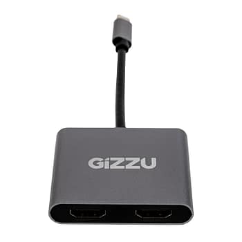 Gizzu 4-in-1 Type-c to Dual HDMI Hub