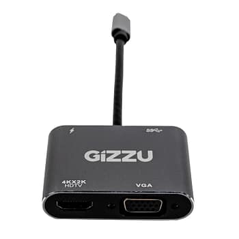 Gizzu 4-in-1 Type-c to Hdmi/vga/usb3.0 Hub