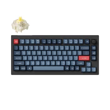 Keychron V1 Max Qmk/via Wireless Custom Mechanical Keyboard | Banana Switches – Black