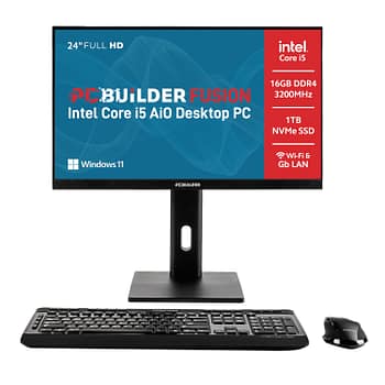 Pcbuilder Fusion 24″ Intel Core I5-14400 Windows 11 Pro Aio Desktop PC