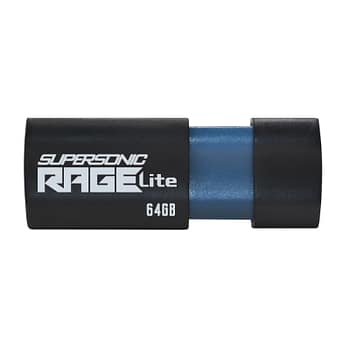 Patriot Rage Lite 64gb Usb3.2 Flash Drive - Black