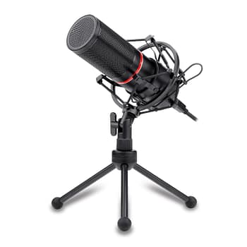 Redragon Blazar Cardioid USB Gaming Mic and Tripod - Black