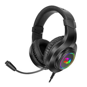 Redragon Over-ear Hylas Aux (Mic and Headset)|usb (Power Only) RGB Gaming Headset - Black