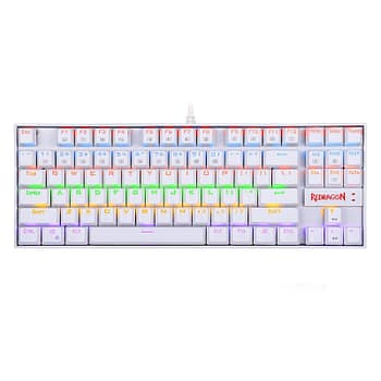 Redragon Kumara Mechanical 87 Key|rgb Backlit Gaming Keyboard - White