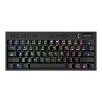 Redragon Horus Mini Pro 61key Wireless Bluetooth Red Switch RGB Low Profile Gaming Mechanical Keyboard - Black