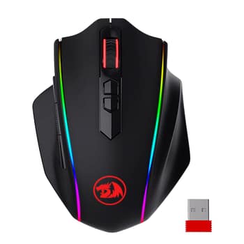 Redragon Vampire Elite Wireless 16000dpi|8 Button|ergonomic Design|p3335 Optical Sensor|type-c Cable|rgb Backlit Gaming Mouse - Black