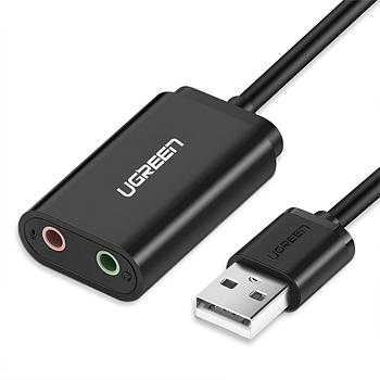UGREEN USB to 3.5mm External Stereo Sound Adapter - Black
