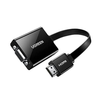 UGREEN HDMI to Vga Adapter, with 3.5mm Audio and Power Port - Black