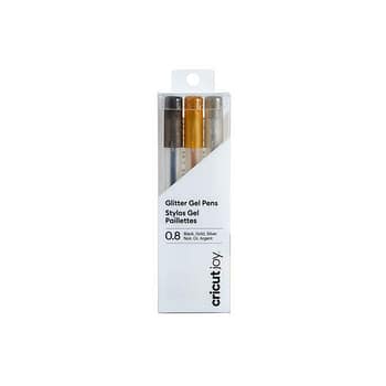 Cricut Joy Glitter Gel Pens 0.8, Black/gold/silver (3 Ct)